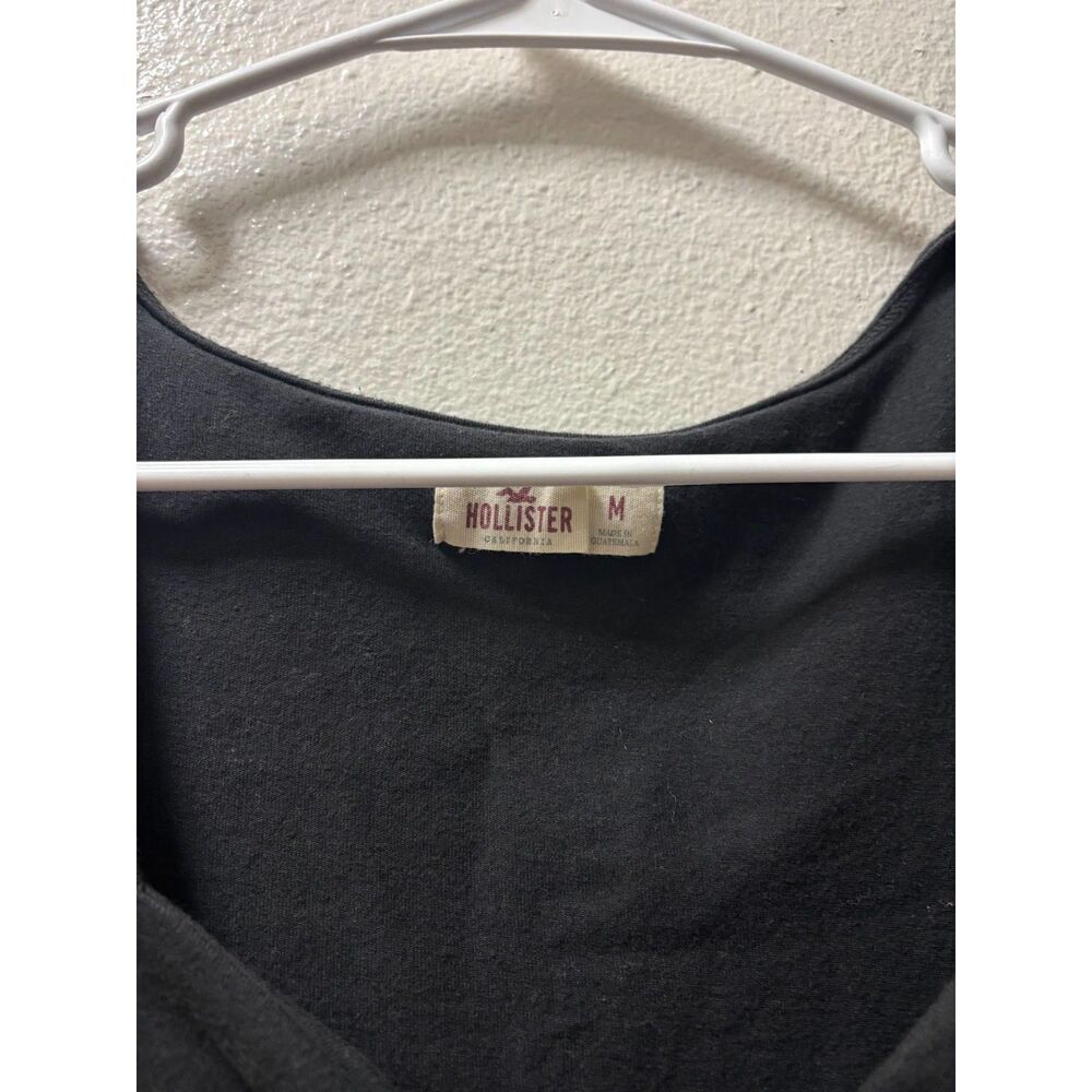 Hollister Babydoll Mini Dress Women's size medium Black Preppy y2k Fit and Flare - Picture 4 of 4